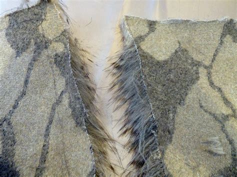 fake fur on clothes to make bear costume|how to cut faux fur seams.